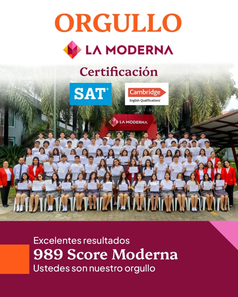 Colegio La Moderna obtiene Certificación SAT con alto Score